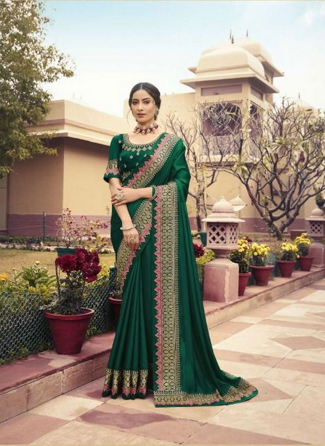 KAVIRA AARNA Latest fancy Designer Heavy Stylish Wedding Wear Embroidered Work Fancy Saree Collection